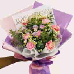 Pink Carnation Floral Bundle