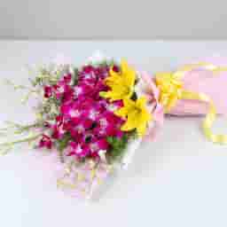 Eternal Mixed Lily And Orchid Bouquet in UAE