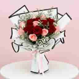 Red & Pink Rose Bouquet