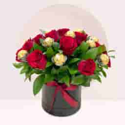 Red Rose Chocolate Flower Box