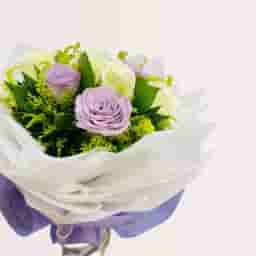 Lavender & White Roses Bouquet