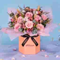 Esmerelda Pink Rose Flower Box