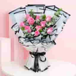 Soft Romance Pink Rose Bouquet