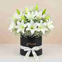 Premium White Lily Bouquet in UAE