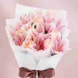 Pink Lily Bouquet for Valentine’s Day