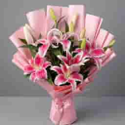 Premium Pink Lily Bouquet for Luxury Gifting in UAE