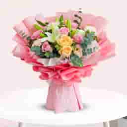 Blush Harmony Rose Bouquet
