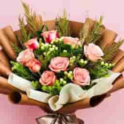 Peach Elegance Rose Bouquet