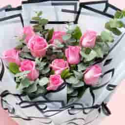 Soft Romance Pink Rose Bouquet