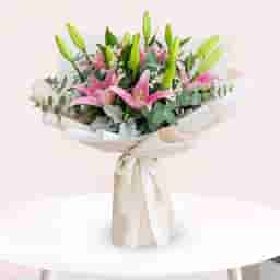 Blush Pink Lily Elegance Bouquet