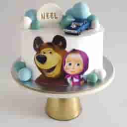 Cute Masha and Bear Designer Cake