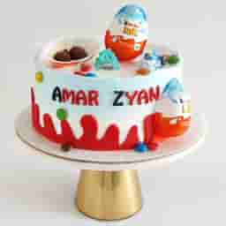 Kinder Joy Fantasy Cake with Chocolate Toppers