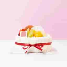 Simple White Forest Fruit Cake