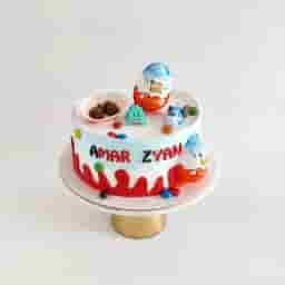 Kinder Joy Fantasy Cake with Chocolate Toppers