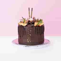 Chocolate And Fruit Piece Cake