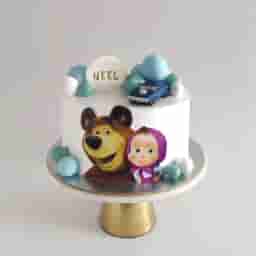 Cute Masha and Bear Designer Cake