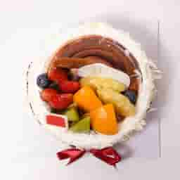 Simple White Forest Fruit Cake