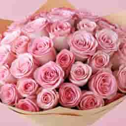 Pink Rose Charm Flower Bouquet