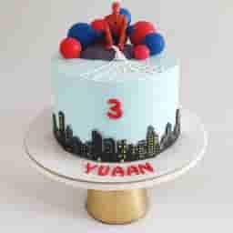 Spider-Man Superhero Birthday Cake