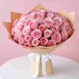 Pink Rose Charm Flower Bouquet