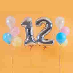 Pastel Candy Helium Foil Birthday Number Balloon