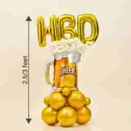 HBD Beer Mug Balloon Arrangement