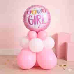 Baby Girl Pink Balloon Arrangement