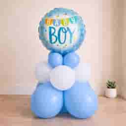 Baby Boy Light Blue Balloon Arrangement