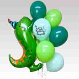 T-Rex Helium Balloon Bouquet