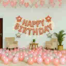 Simple Birthday Setup on Wall