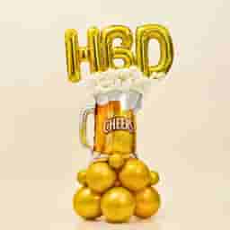HBD Beer Mug Balloon Arrangement