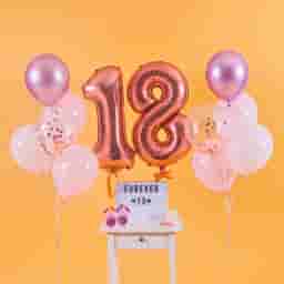 Rose Gold 18 Balloon Set