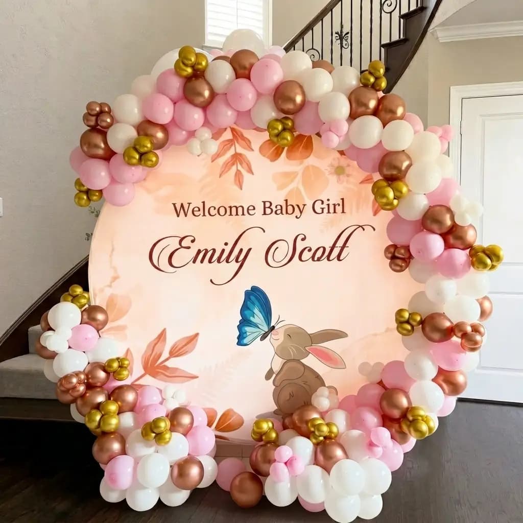Baby Girl Balloon Setup
