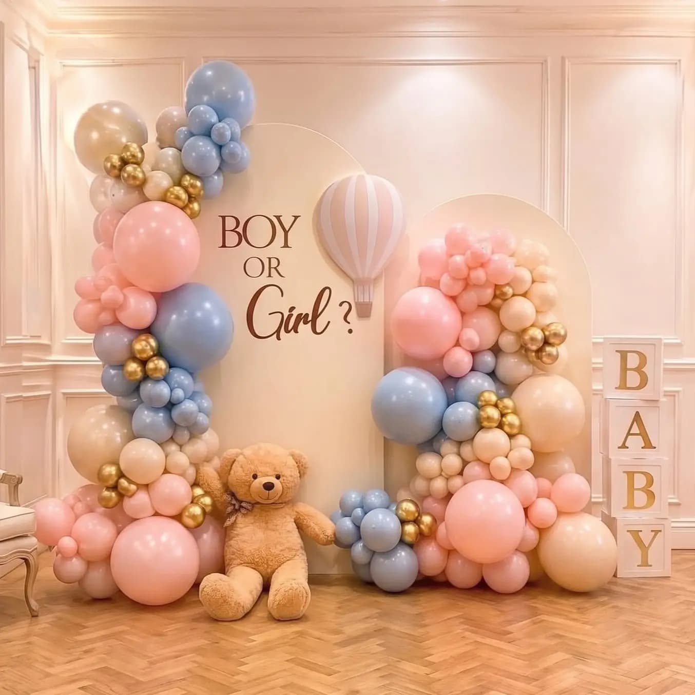 Luxury Baby Shower Backdrop Setup