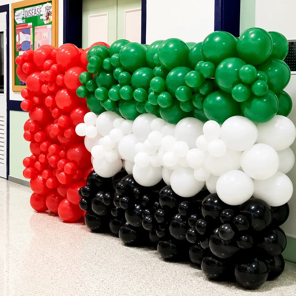 UAE Flag Theme Balloon Decoration