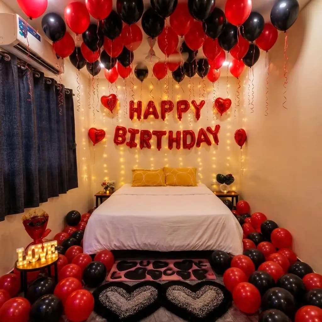 Bedroom Birthday Decor