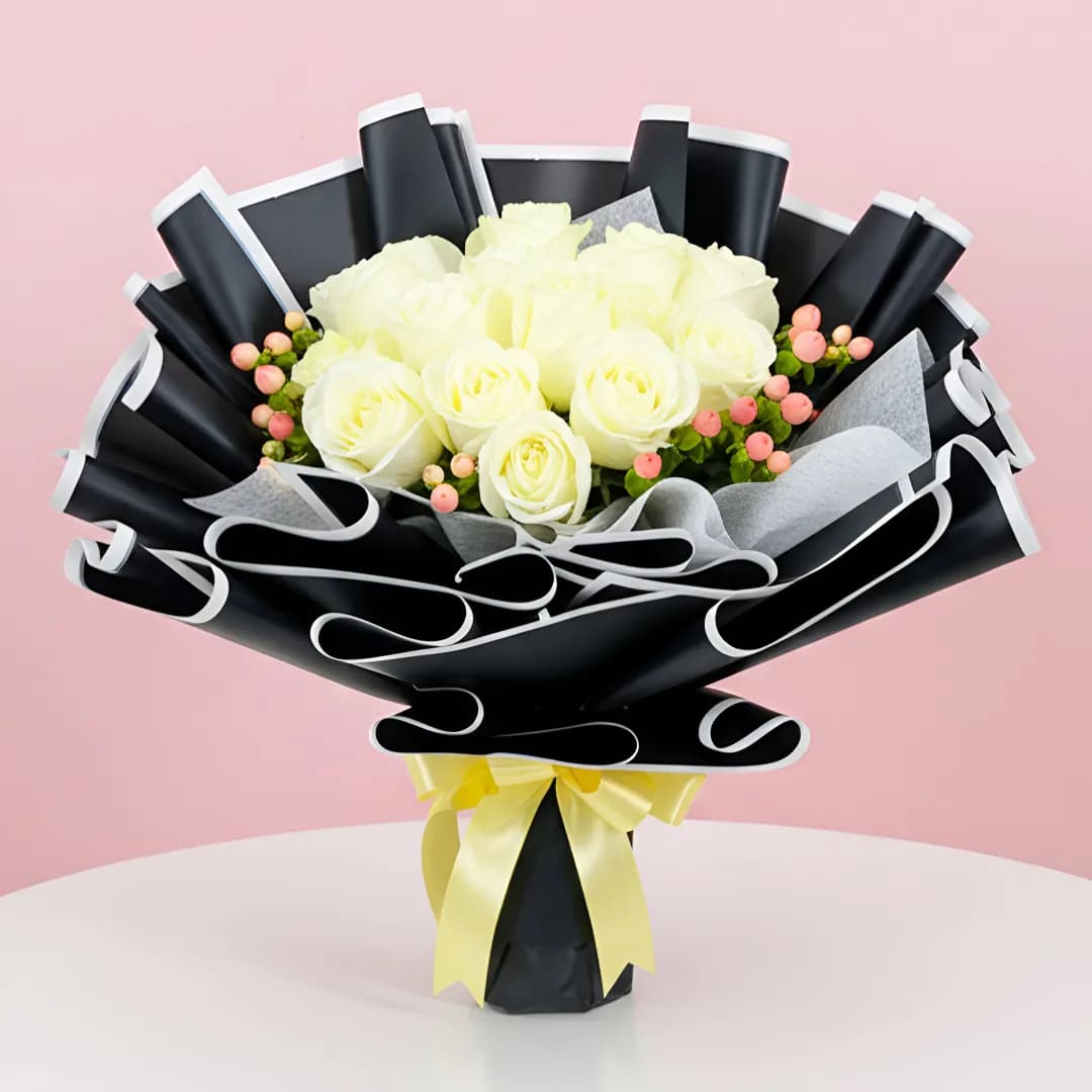 Gentle white Rose Floral Gift