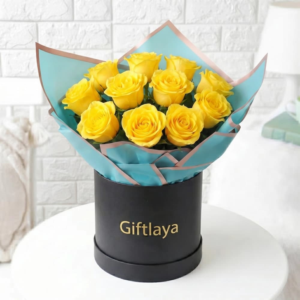 Luxury Yellow Roses Gift Bouquet