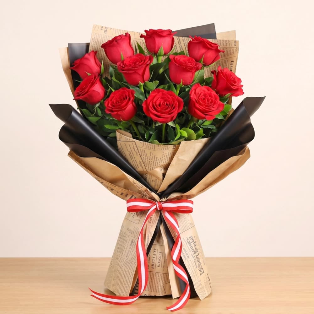 Fresh Bloom Red Rose Bouquet