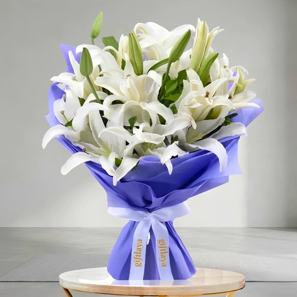 Classic White Lily Bouquet
