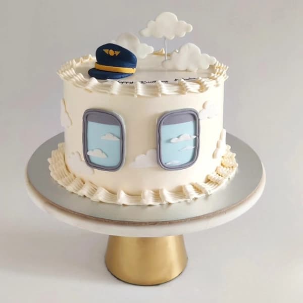 Sky Adventure Pilot Birthday Cake