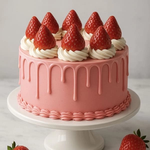 Luxury Fresh Strawberry Signature Cake