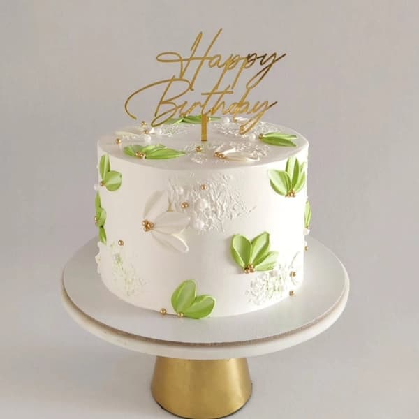 Elegant Floral Bliss Birthday Cake