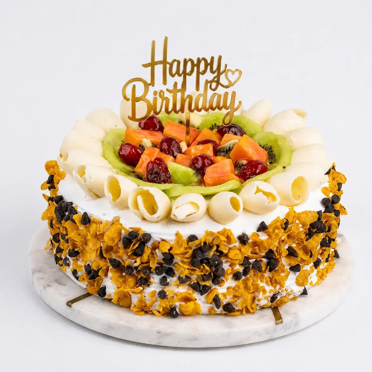 Mixed Fruit Birthday Cake