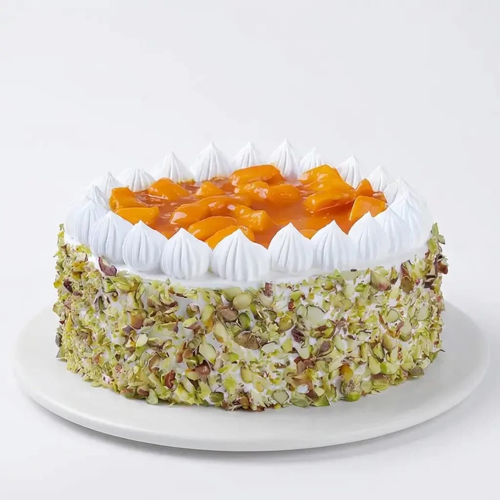 Pistachio Mango Cream Cake