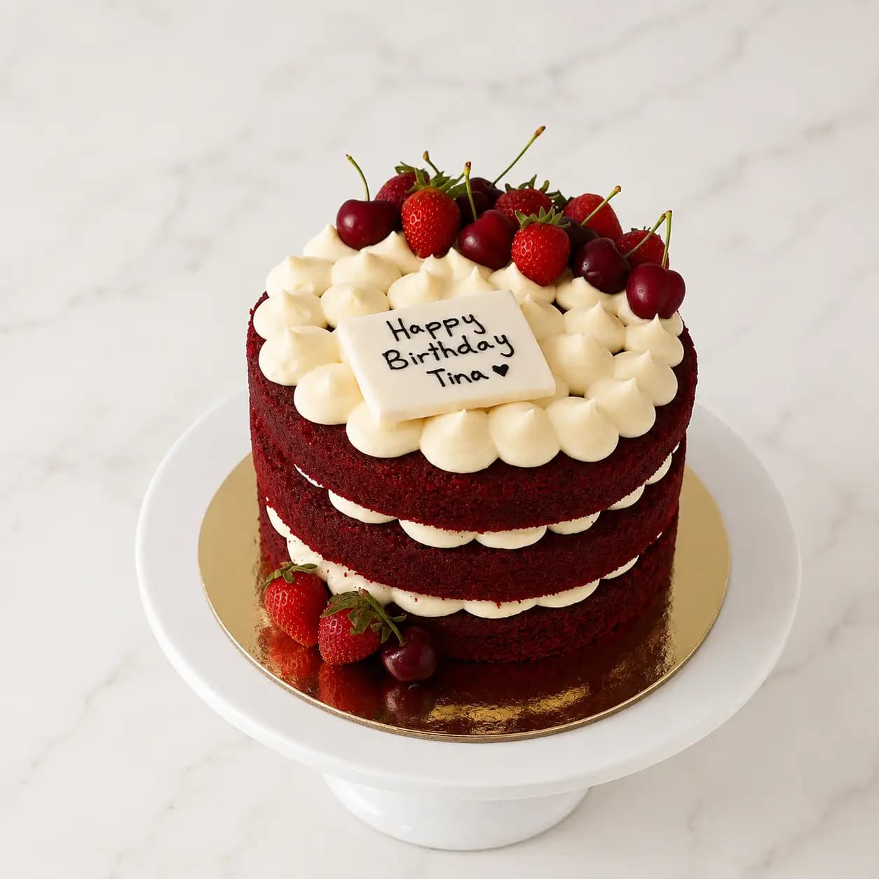 Red Velvet Cake with Berries