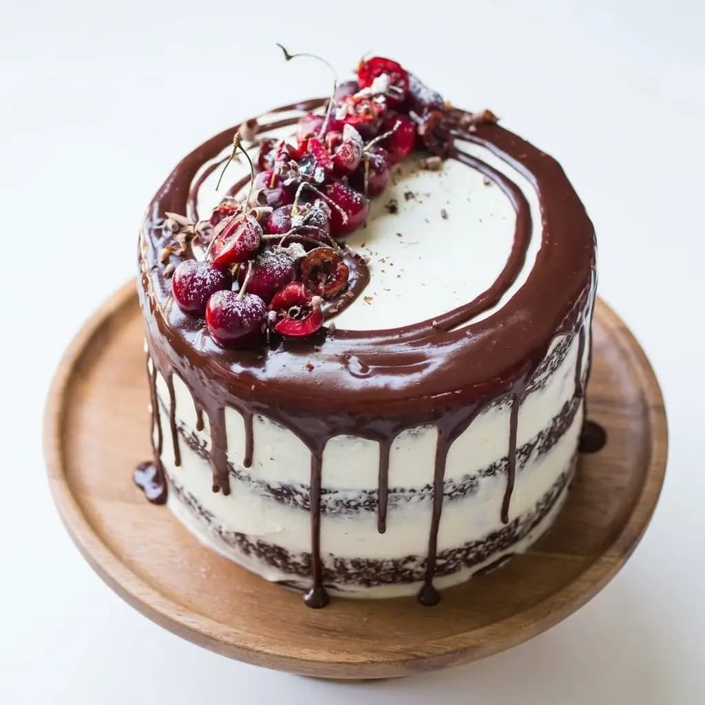 Premium Black Forest Drip Cake