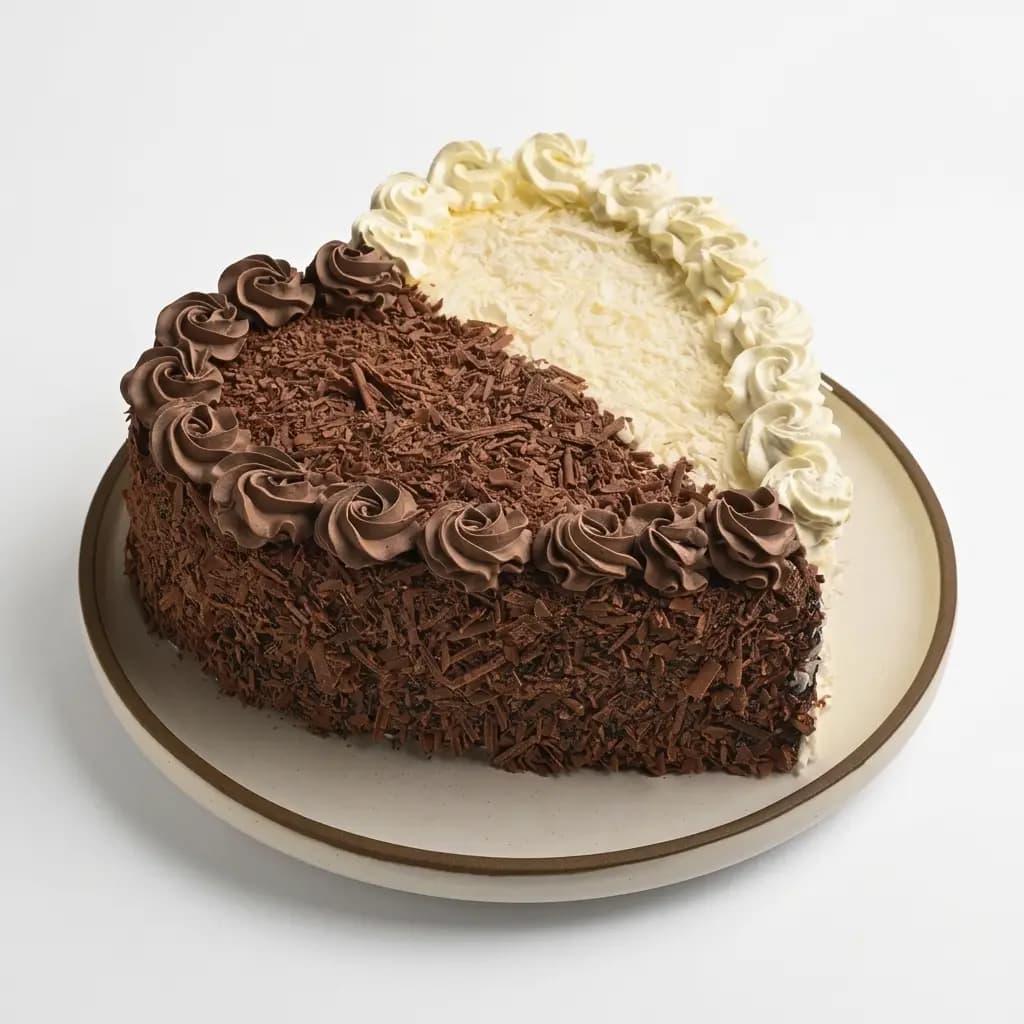 Romantic Black Forest Heart Cake