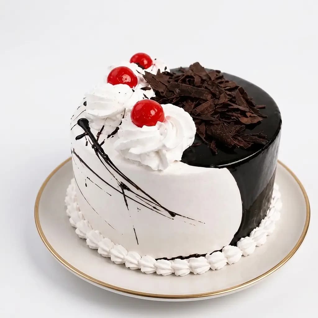 Chocolate Glaze Black Forest Cake