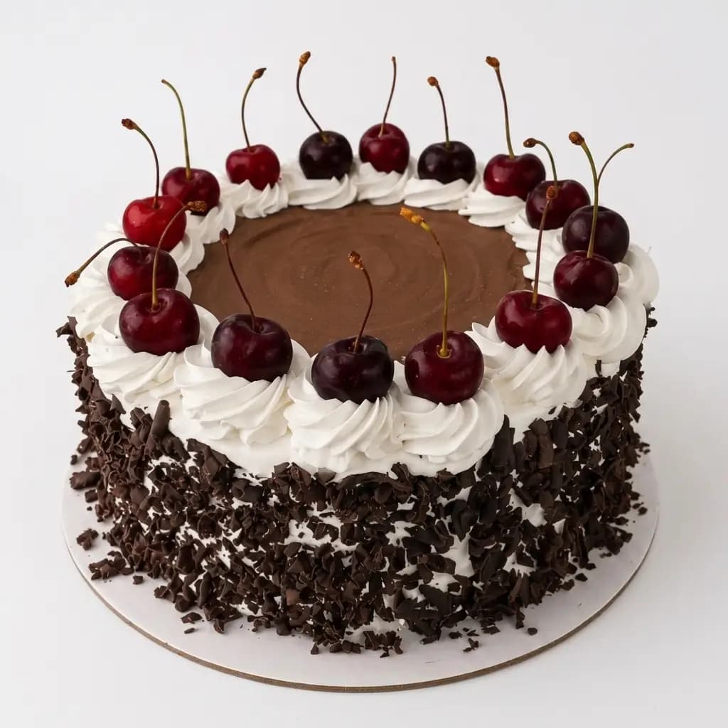 Eggless Black Forest Cherry Cake